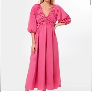 NWT Tuckernuck Hyacinth House pink taffeta Gia party dress  S